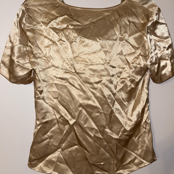 Vintage Barry Pace LTD Beige 100% Silk Cowl Neck Top 6 - Picture 2 of 3